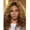 New Design Long Curly Blonde Without Bangs Beyonce Inspired Wigs