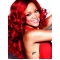 Light Red Curly Capless Synthetic Wigs