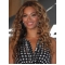 Beyonce Knowles Quietly Elegant Long Layered Curly Full Lace 100% Human Hair Wig about 20 Inches