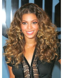 Beyonce Knowles Fluffy 100% Human Hair Long Curly Lace Front Wig about 18 Inches Beyonce Knowles Fluffy 100% Human Hair Long Curly Lace Front Wig about 18 Inches