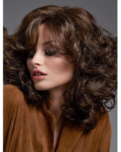 Fabulous Brown Long Curly With Bangs Popular Wigs Fabulous Brown Long Curly With Bangs Popular Wigs