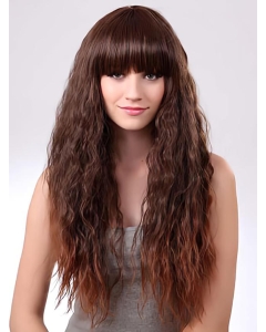 Remy Human Hair Long Fluffy Wavy Ombre Wigs Remy Human Hair Long Fluffy Wavy Ombre Wigs