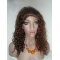 Tempting Brown Curly Long Human Hair Lace Front Wigs