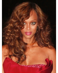Tyra Banks Sexy Luscious Long Curly Lace Front Human Hair Wig 18 Inches Tyra Banks Sexy Luscious Long Curly Lace Front Human Hair Wig 18 Inches