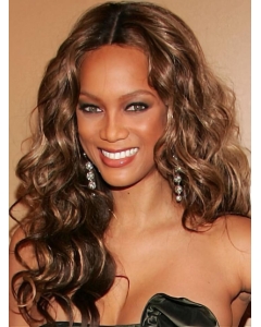 Tyra Banks Blooming Long Loose-curl Shag Lace Front Human Hair Wig 20 Inches Tyra Banks Blooming Long Loose-curl Shag Lace Front Human Hair Wig 20 Inches