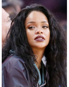 Black Curly 16" Without Bangs Rihanna Hair Black Curly 16" Without Bangs Rihanna Hair