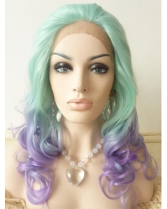 21" Curly Ombre/2 Tone Without Bangs Synthetic Lace Front Long Wigs 21" Curly Ombre/2 Tone Without Bangs Synthetic Lace Front Long Wigs