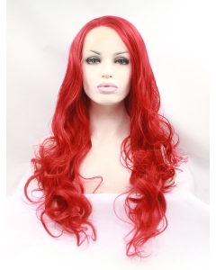 21" Curly Red Without Bangs Synthetic Lace Front Long Wigs 21" Curly Red Without Bangs Synthetic Lace Front Long Wigs