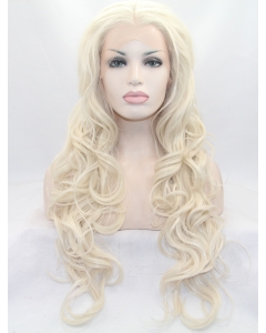 25" Curly Blonde Without Bangs Synthetic Lace Front Long Wigs 25" Curly Blonde Without Bangs Synthetic Lace Front Long Wigs