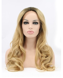 17" Curly Blonde Layered Synthetic Lace Front Long Wigs 17" Curly Blonde Layered Synthetic Lace Front Long Wigs