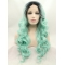 Without Bangs Ombre/2 Tone 26" Curly Long Lace Front Synthetic Wigs