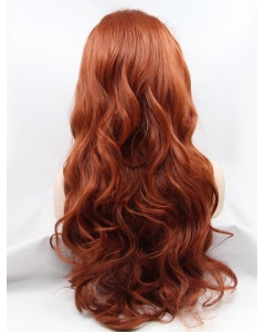 Synthetic Auburn 26" Curly Lace Front Without Bangs Long Wigs Synthetic Auburn 26" Curly Lace Front Without Bangs Long Wigs