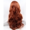 Synthetic Auburn 26" Curly Lace Front Without Bangs Long Wigs