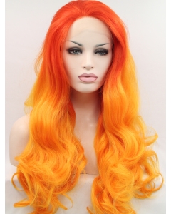 Synthetic Lace Front  Curly Ombre/2 Tone Without Bangs Long Women Wigs Synthetic Lace Front  Curly Ombre/2 Tone Without Bangs Long Women Wigs