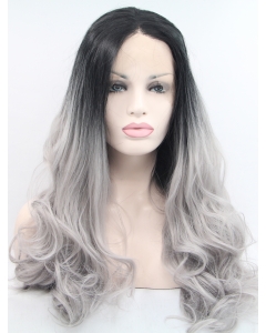 Synthetic Lace Front  Curly Ombre/2 Tone Without Bangs Long Women Wigs Synthetic Lace Front  Curly Ombre/2 Tone Without Bangs Long Women Wigs