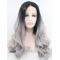 Synthetic Lace Front  Curly Ombre/2 Tone Without Bangs Long Women Wigs