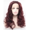 Synthetic Lace Front Curly Auburn Without Bangs Long  Women Wigs