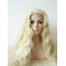 Curly Without Bangs  Blonde Long Lace Front Synthetic Women Wigs