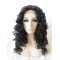 Beautiful Black Curly Without Bangs Shoulder Length Lace Front Synthetic Women Wigs