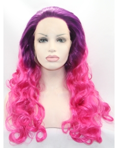 Curly Synthetic Ombre/2 Tone Without Bangs Lace Front Long Women Wigs Curly Synthetic Ombre/2 Tone Without Bangs Lace Front Long Women Wigs