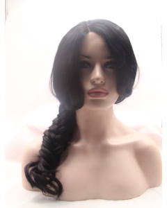 Curly Synthetic Black Without Bangs Long Lace Front Women Wigs Curly Synthetic Black Without Bangs Long Lace Front Women Wigs