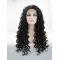 Without Bangs Black  Curly Long Lace Front Synthetic Women Wigs
