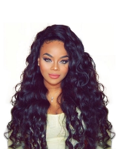 Black Curly Without Bangs Remy Human Hair 360 Lace Women Wigs Black Curly Without Bangs Remy Human Hair 360 Lace Women Wigs