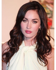 Curly Long Brown Lace Front Synthetic Women Megan Fox Wigs Curly Long Brown Lace Front Synthetic Women Megan Fox Wigs