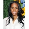Curly Black Without Bangs Lace Front Long Human Hair Women Kelly Rowland Wigs