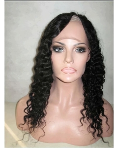 Popular Black Curly Lace Front Long Human Hair U Part Women Wigs Popular Black Curly Lace Front Long Human Hair U Part Women Wigs