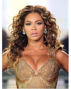 Unique Lace Front Curly Long Human Hair Beyonce Women Wigs Unique Lace Front Curly Long Human Hair Beyonce Women Wigs