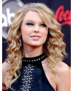 Exquisite Blonde Curly Capless Long Taylor Swift Human Hair Women Wigs Exquisite Blonde Curly Capless Long Taylor Swift Human Hair Women Wigs