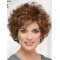 Curly Brown Short 8" Designed Classic Synthetic Wigs For Older Women