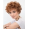8inch Short Curly Blonde Top High Quality Natural Synthetic Lace Wigs For Older