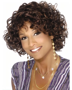 Short Natural Looking Brown Curly African American Wigs For Black Women Short Natural Looking Brown Curly African American Wigs For Black Women