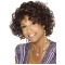 Short Natural Looking Brown Curly African American Wigs For Black Women