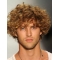 Natural Looking Easy Blonde Curly Short Human Hair Wigs For Man