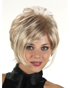 Blonde Short Layered Straight Synthetic with Bangs Capless Wigs With Bangs Blonde Short Layered Straight Synthetic with Bangs Capless Wigs With Bangs
