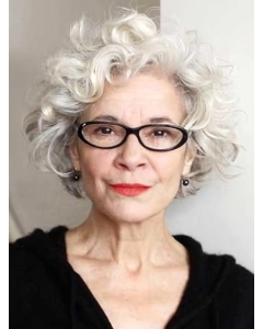 White Lady Curly Short Elegent Comfortable 100% Human Hair Lace Front Wigs For Older Women White Lady Curly Short Elegent Comfortable 100% Human Hair Lace Front Wigs For Older Women