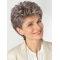 Perfect 100% Hand-tied White Short Curly Grey New Design Synthetic Wigs For Old Women