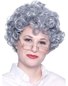Natural Lookin grey Lady Curly Short Lace Front Human Hair Wigs For Older Women Natural Lookin grey Lady Curly Short Lace Front Human Hair Wigs For Older Women