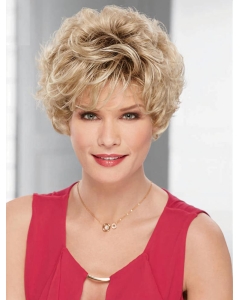 Fashional Short Curly Blonde Layered Beautiful Syntheric Wigs Fashional Short Curly Blonde Layered Beautiful Syntheric Wigs