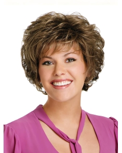 Short Curly Sassy Brown Women's Brown Color Capless Synthetic Wigs Short Curly Sassy Brown Women's Brown Color Capless Synthetic Wigs