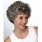 Latest Trend Short Hairstyle Unique Natural Curly Synthetic Hair Grey Lace Front Wig