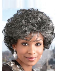 Ideal Curly Short Heat Friendly Synthetic Grey Wigs For Older Women Ideal Curly Short Heat Friendly Synthetic Grey Wigs For Older Women