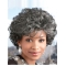 Ideal Curly Short Heat Friendly Synthetic Grey Wigs For Older Women