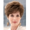 Short Curly Brown Mixed Color Layered Hairstyle with Full Bangs Capless Synthetic Hair 10 Inches