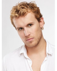 Cool Blonde Curly Short Men Wigs Cool Blonde Curly Short Men Wigs
