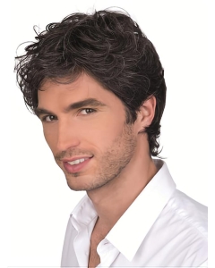 Monofilament Curly Short Men Wigs Monofilament Curly Short Men Wigs