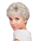 Natural Curly Synthetic Short Grey Wigs